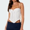 Greca Striped Poplin Corset