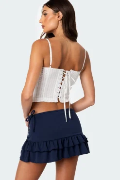 Greca Striped Poplin Corset