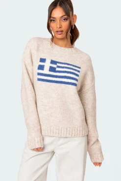 Greece Oversized Chunky Knit Sweater