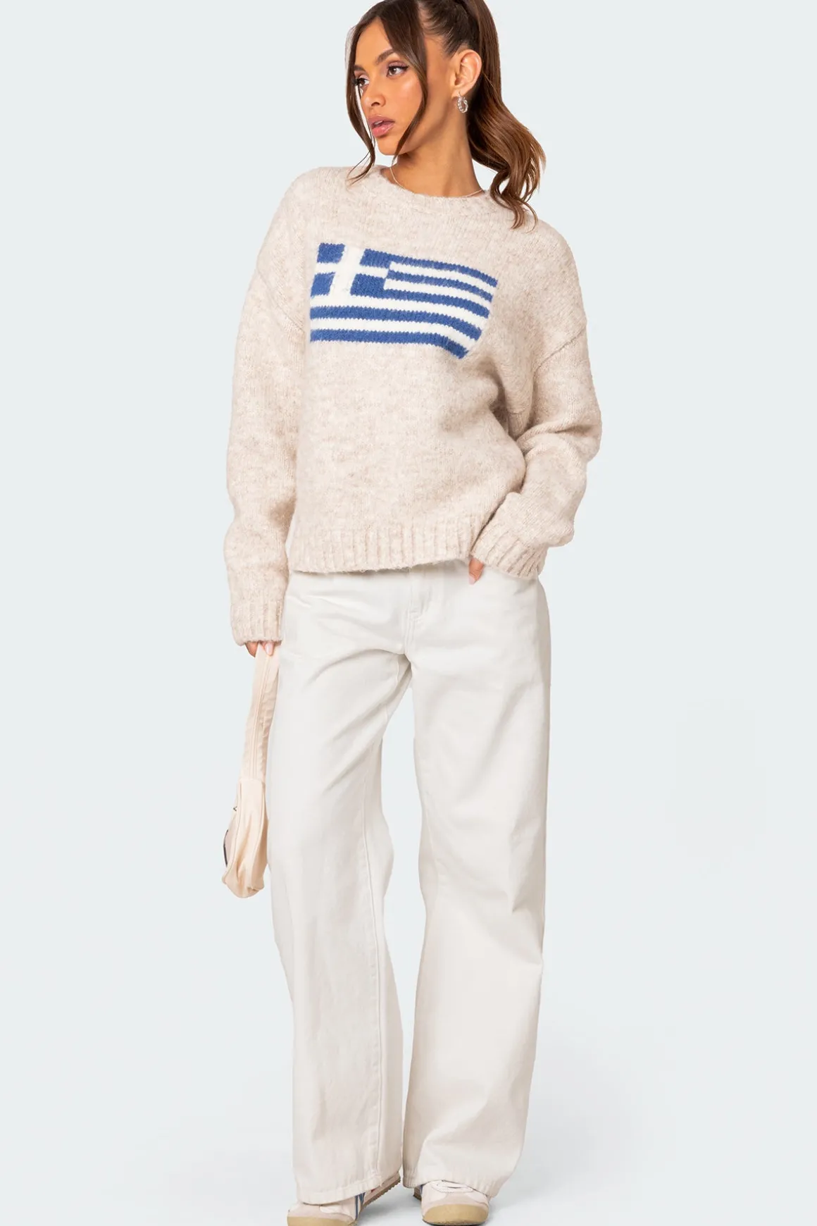 Greece Oversized Chunky Knit Sweater