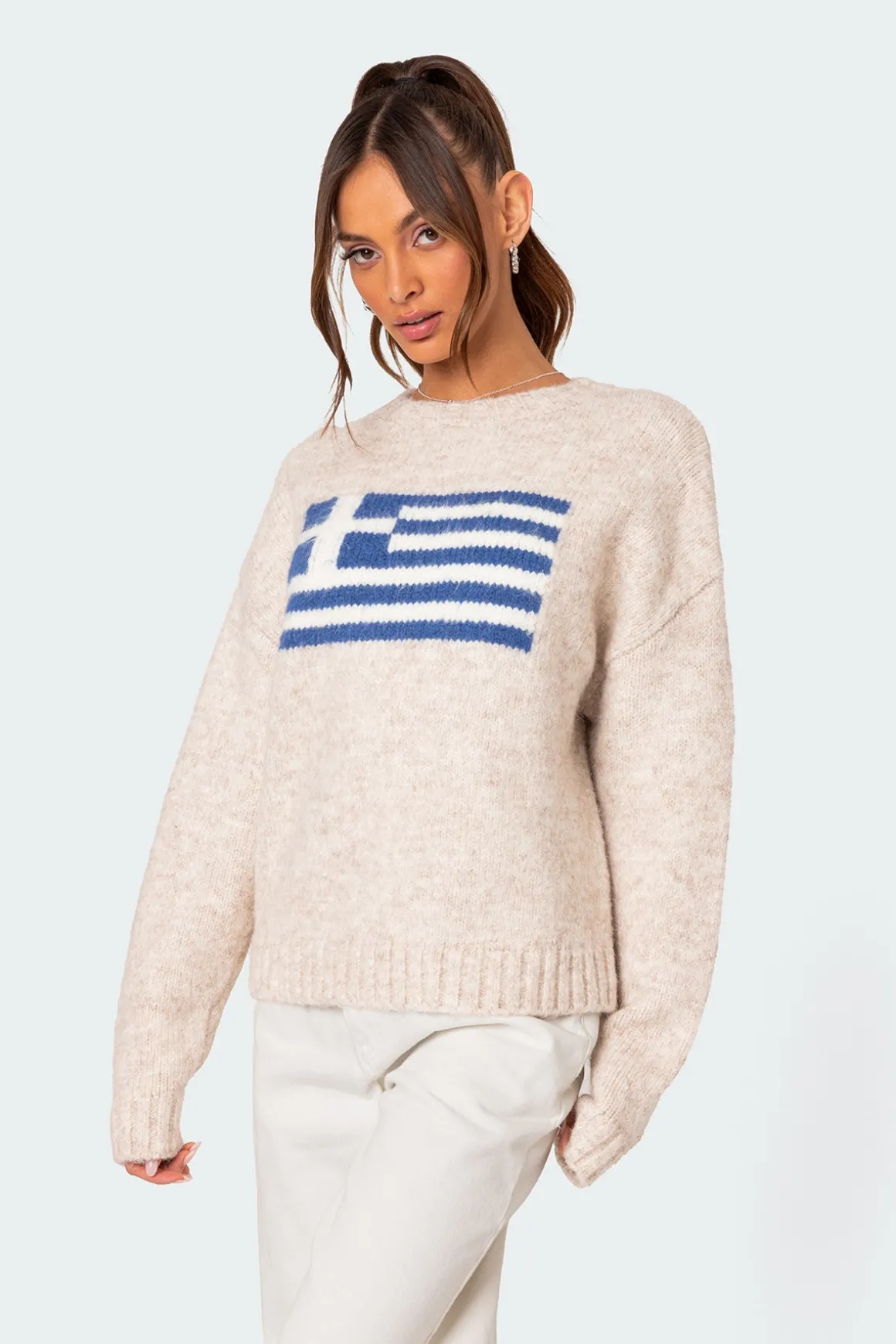 Greece Oversized Chunky Knit Sweater