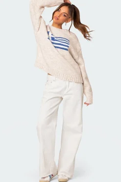 Greece Oversized Chunky Knit Sweater