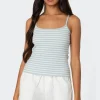 Gretta Striped Ribbed Tank Top