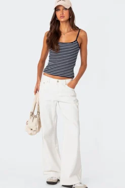 Gretta Striped Ribbed Tank Top