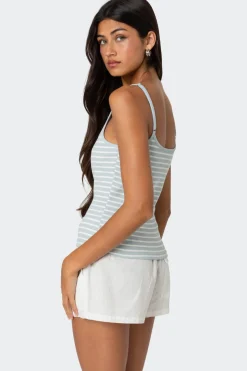 Gretta Striped Ribbed Tank Top