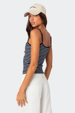 Gretta Striped Ribbed Tank Top