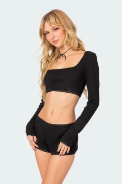 Grwm Waffle Crop Top