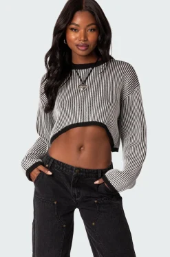 Gwenyth Textured Cropped Sweater