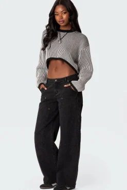 Gwenyth Textured Cropped Sweater