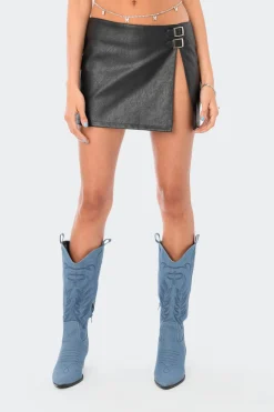 Gwyneth Faux Leather Mini Skirt