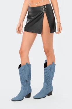 Gwyneth Faux Leather Mini Skirt