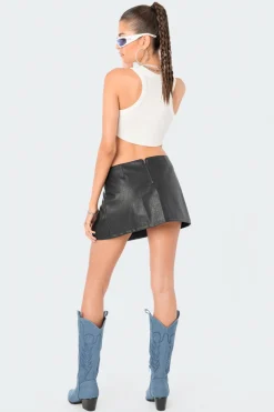 Gwyneth Faux Leather Mini Skirt