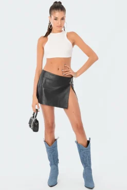 Gwyneth Faux Leather Mini Skirt