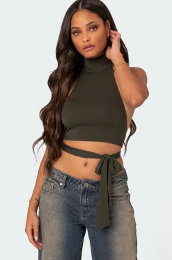 Hamlin Wrap Tie Crop Top