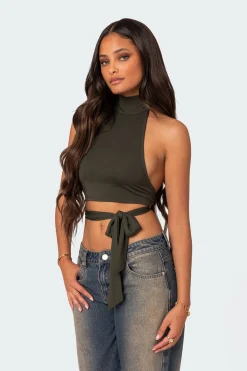 Hamlin Wrap Tie Crop Top
