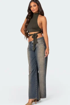 Hamlin Wrap Tie Crop Top