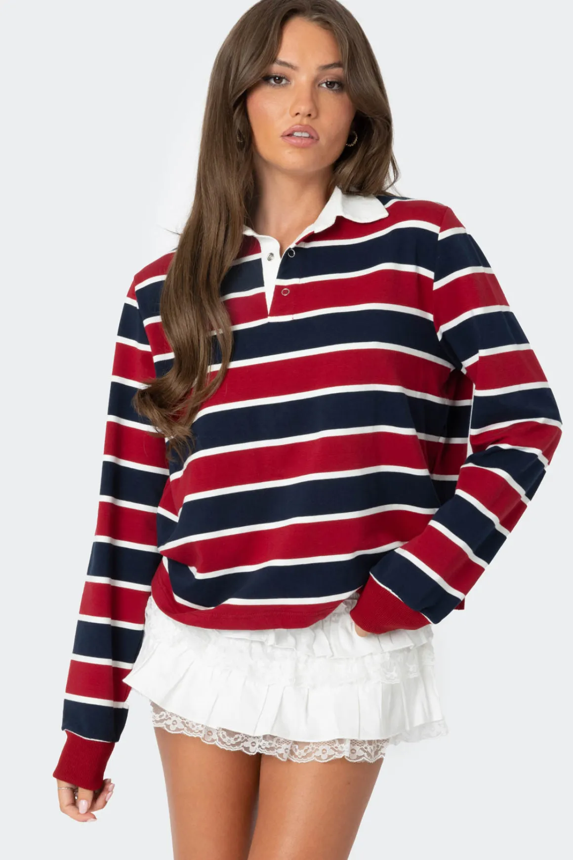 Hanna Striped Collared Shirt