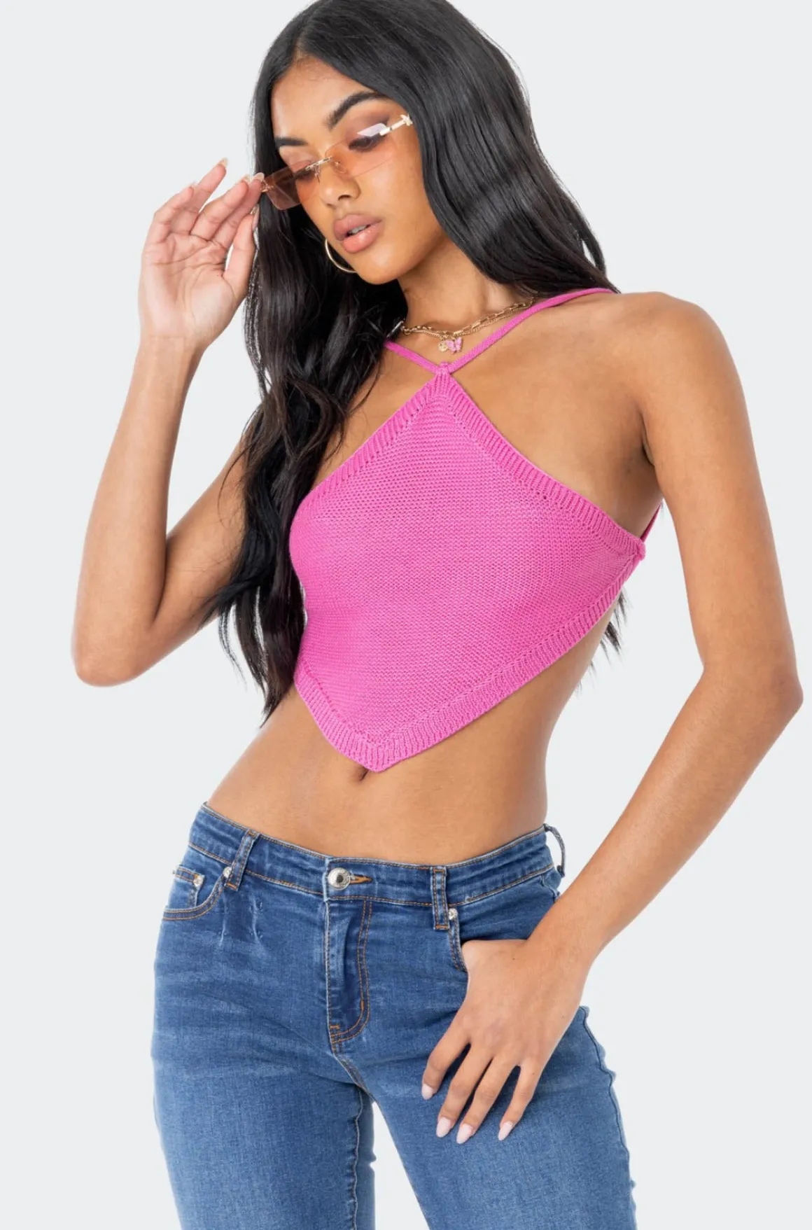 Harlow Knitted Open-Back Top
