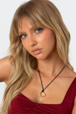 Heart Of Gold Cord Necklace