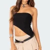 Heidi Textured Knit Asymmetric Top