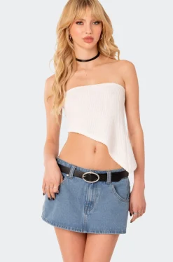 Heidi Textured Knit Asymmetric Top