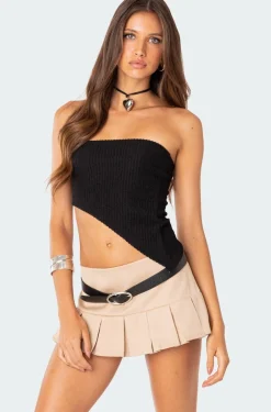 Heidi Textured Knit Asymmetric Top