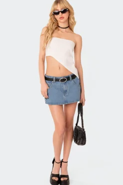 Heidi Textured Knit Asymmetric Top