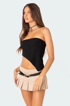Heidi Textured Knit Asymmetric Top