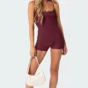 Henley Ribbed Romper