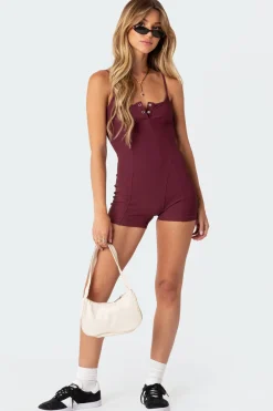 Henley Ribbed Romper