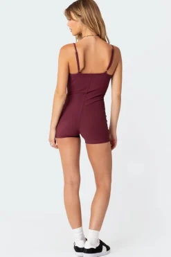 Henley Ribbed Romper