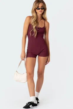 Henley Ribbed Romper