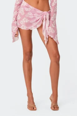 Hibiscus Mesh Sarong