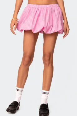 Hila Pinstripe Bubble Mini Skirt