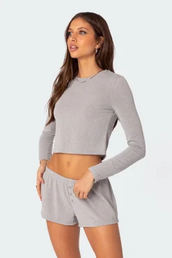 Homey Pointelle Long Sleeve T Shirt