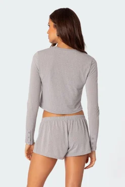 Homey Pointelle Long Sleeve T Shirt