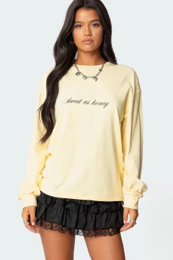Honeybee Oversized Long Sleeve T Shirt