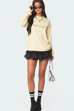Honeybee Oversized Long Sleeve T Shirt