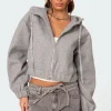Hooded Texture Bomber Jacket