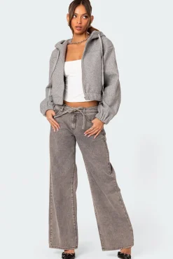 Hooded Texture Bomber Jacket