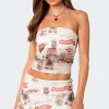 Hopeless Romantic Mesh Tube Top