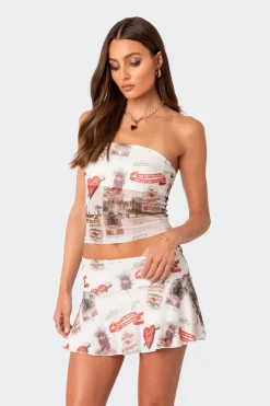 Hopeless Romantic Mesh Tube Top