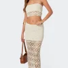 Ida Back Slit Crochet Maxi Skirt