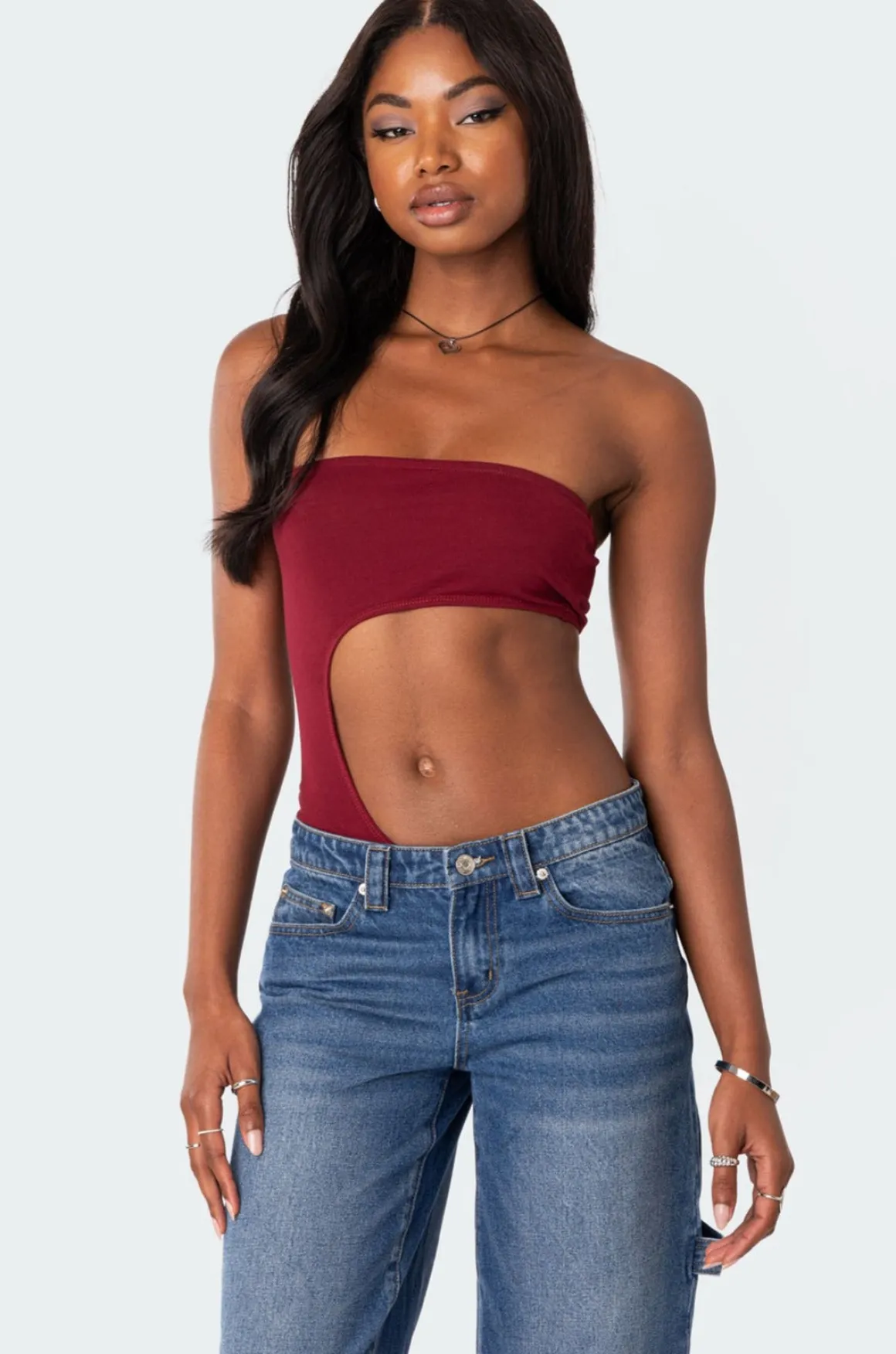 Indy Asymmetric Cut Out Bodysuit