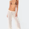 Ines Crochet Low Rise Cargo Pants