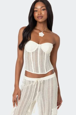 Ines Sheer Crochet Corset