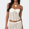Ines Sheer Crochet Corset