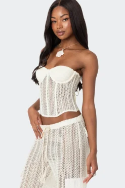 Ines Sheer Crochet Corset