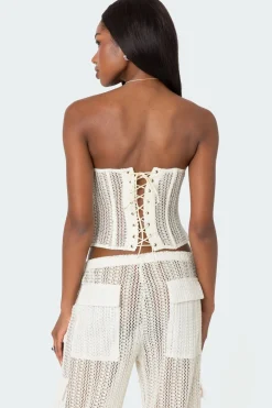 Ines Sheer Crochet Corset