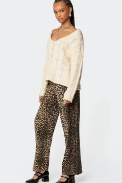 Inga Oversized Cable Knit Sweater